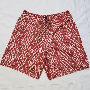 Patagonia Lined Tribal Print Board Shorts Swim Trunks 36 Waist